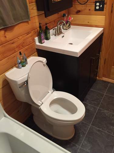 cabin---new toilet and vanity