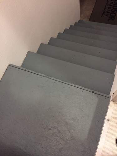 new epoxy coating garage steps